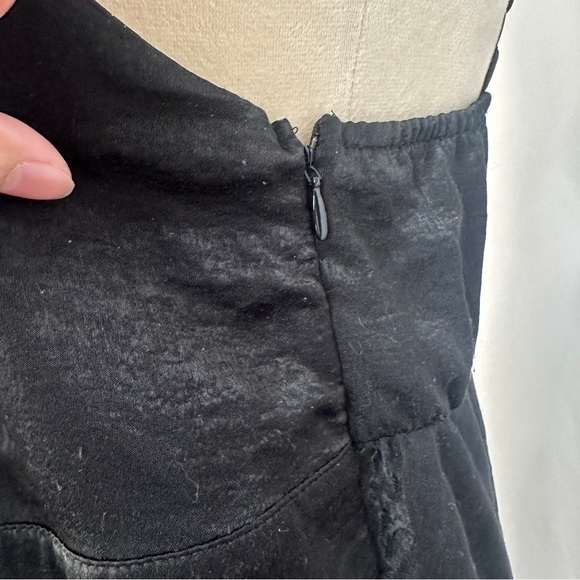 Wild‎ Fable Dress Womens XL Satin Ruched Cup Mini Dress Black Dark Romantic - Picture 14 of 16